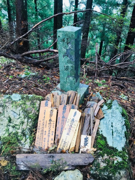 【画像】大峯奥駈道にある大峯７５靡のひとつ「拝み返し」第一回目で通過